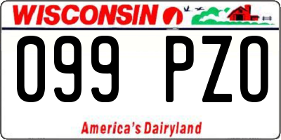 WI license plate 099PZO