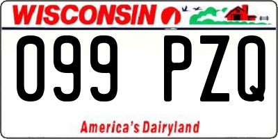 WI license plate 099PZQ