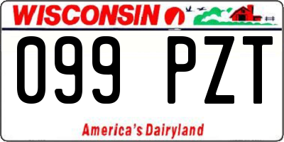 WI license plate 099PZT