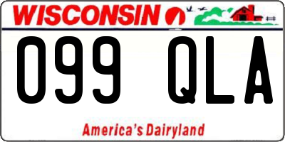 WI license plate 099QLA