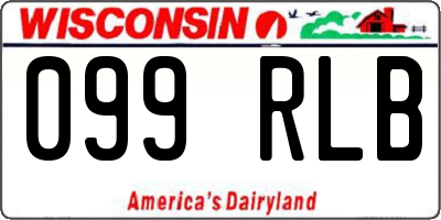 WI license plate 099RLB