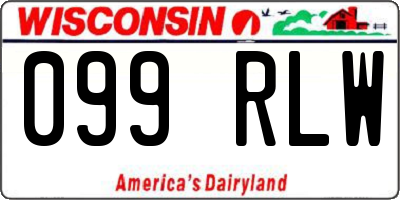 WI license plate 099RLW