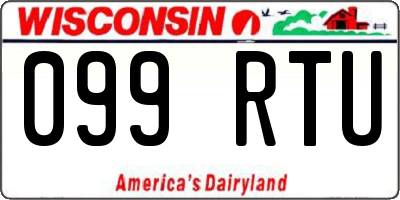 WI license plate 099RTU