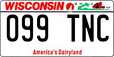 WI license plate 099TNC
