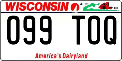 WI license plate 099TOQ