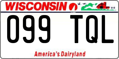 WI license plate 099TQL