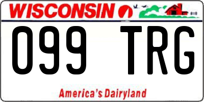 WI license plate 099TRG