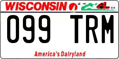 WI license plate 099TRM