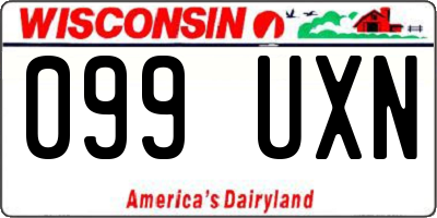 WI license plate 099UXN