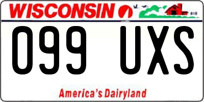 WI license plate 099UXS
