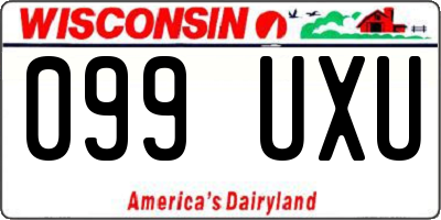 WI license plate 099UXU