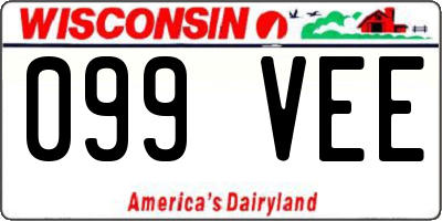WI license plate 099VEE