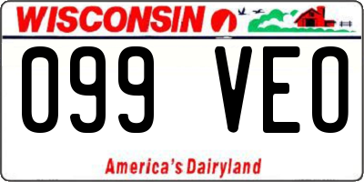 WI license plate 099VEO