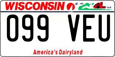 WI license plate 099VEU
