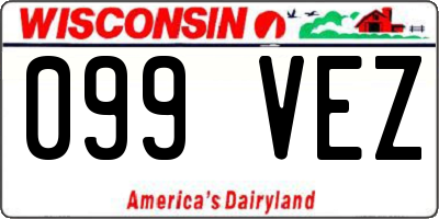 WI license plate 099VEZ
