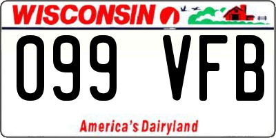 WI license plate 099VFB