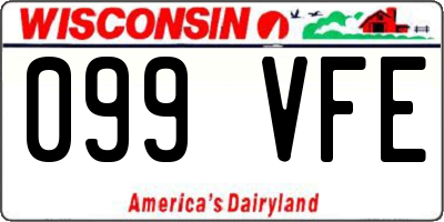 WI license plate 099VFE