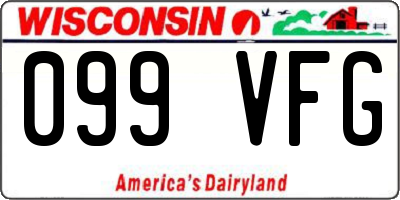 WI license plate 099VFG