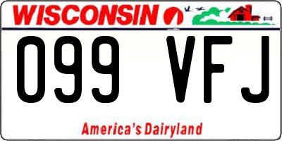 WI license plate 099VFJ