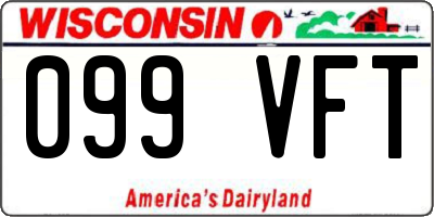WI license plate 099VFT