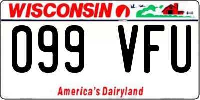 WI license plate 099VFU