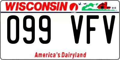 WI license plate 099VFV