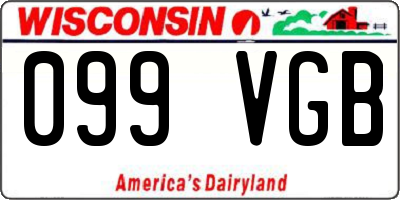 WI license plate 099VGB