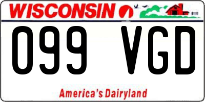 WI license plate 099VGD