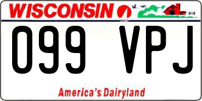 WI license plate 099VPJ