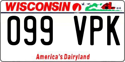 WI license plate 099VPK