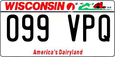 WI license plate 099VPQ