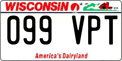 WI license plate 099VPT