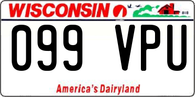 WI license plate 099VPU