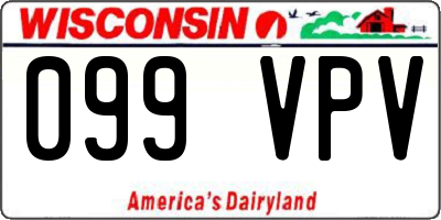 WI license plate 099VPV