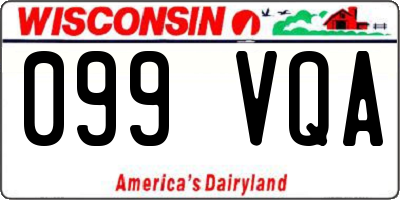 WI license plate 099VQA