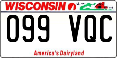 WI license plate 099VQC
