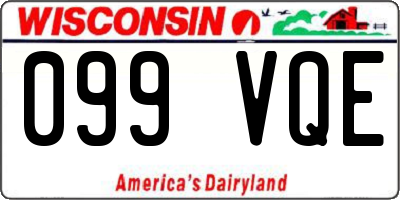 WI license plate 099VQE