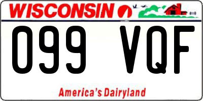 WI license plate 099VQF