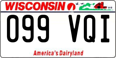 WI license plate 099VQI