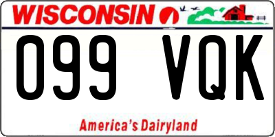 WI license plate 099VQK