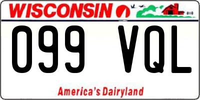 WI license plate 099VQL