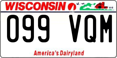WI license plate 099VQM