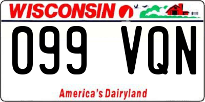 WI license plate 099VQN
