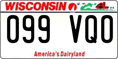 WI license plate 099VQO