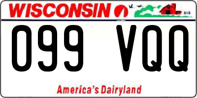 WI license plate 099VQQ