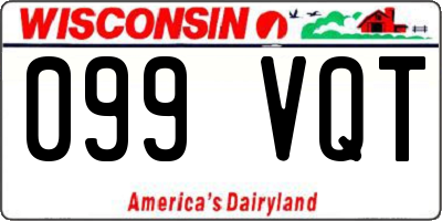 WI license plate 099VQT