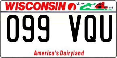 WI license plate 099VQU