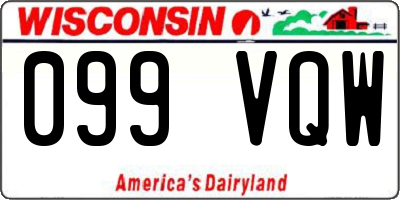 WI license plate 099VQW