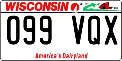 WI license plate 099VQX
