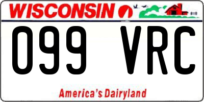 WI license plate 099VRC
